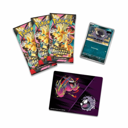 Obsah Ascended Heroes Tech Sticker Gastly – 3 boostery, promo karta Gastly a samolepka