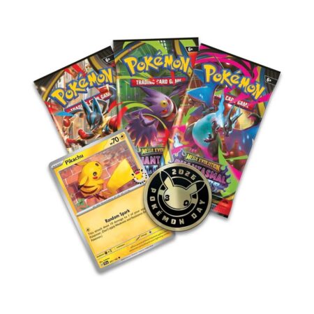 Obsah Pokemon Day 2026 Special Collection – promo karta Pikachu, mince a 3 boostery