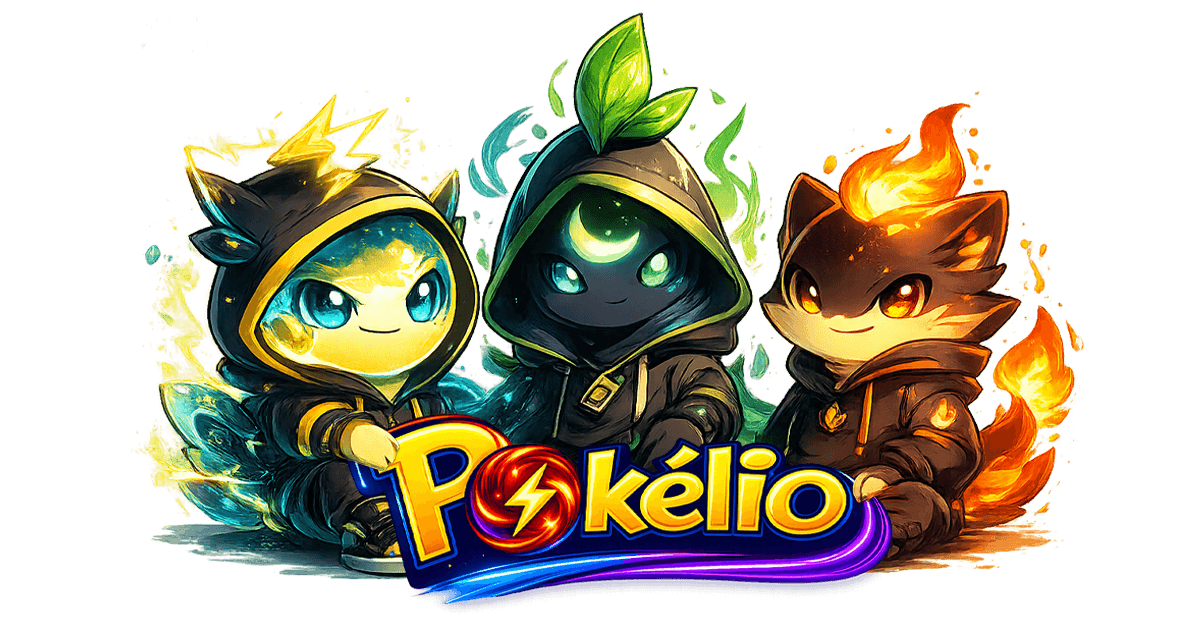 Maskoti a logo Pokélio ze světa Pokémon TCG