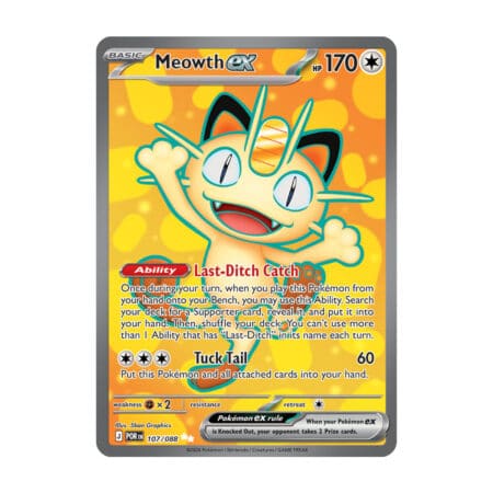 Meowth ex 107/088 Perfect Order Pokémon karta